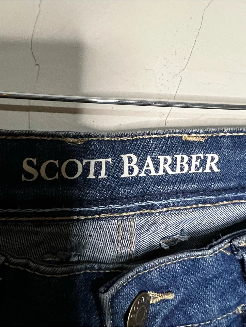 Scott Barber Straight Fit Premium Stretch Blue Denim Jeans